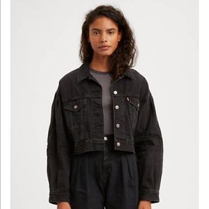 Brand New Levi’s Cropped Black Denim Jacket